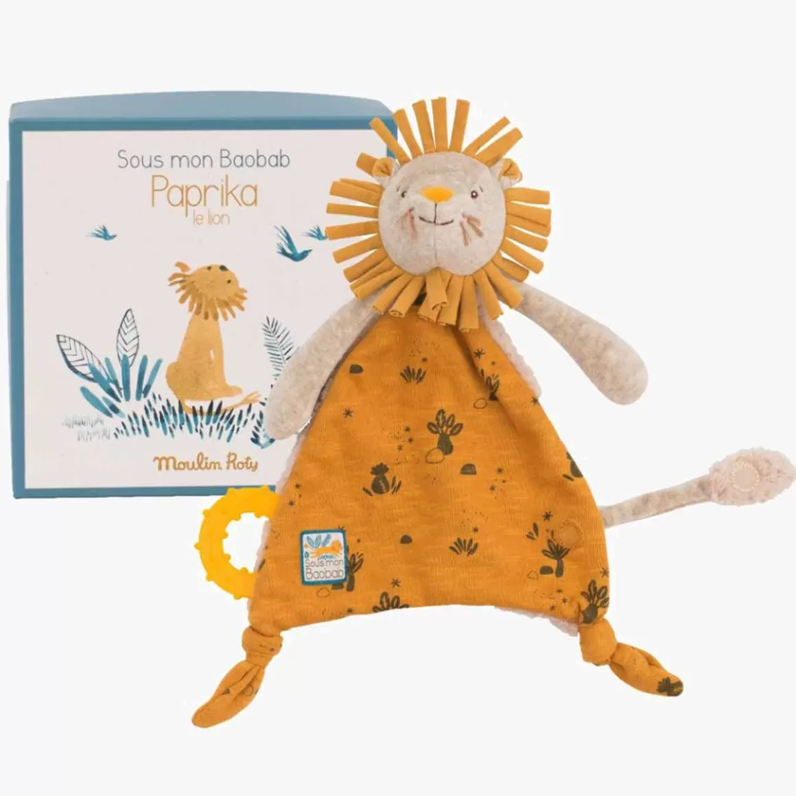 Moulin Roty Coffret cadeau naissance doudou Lion Shop