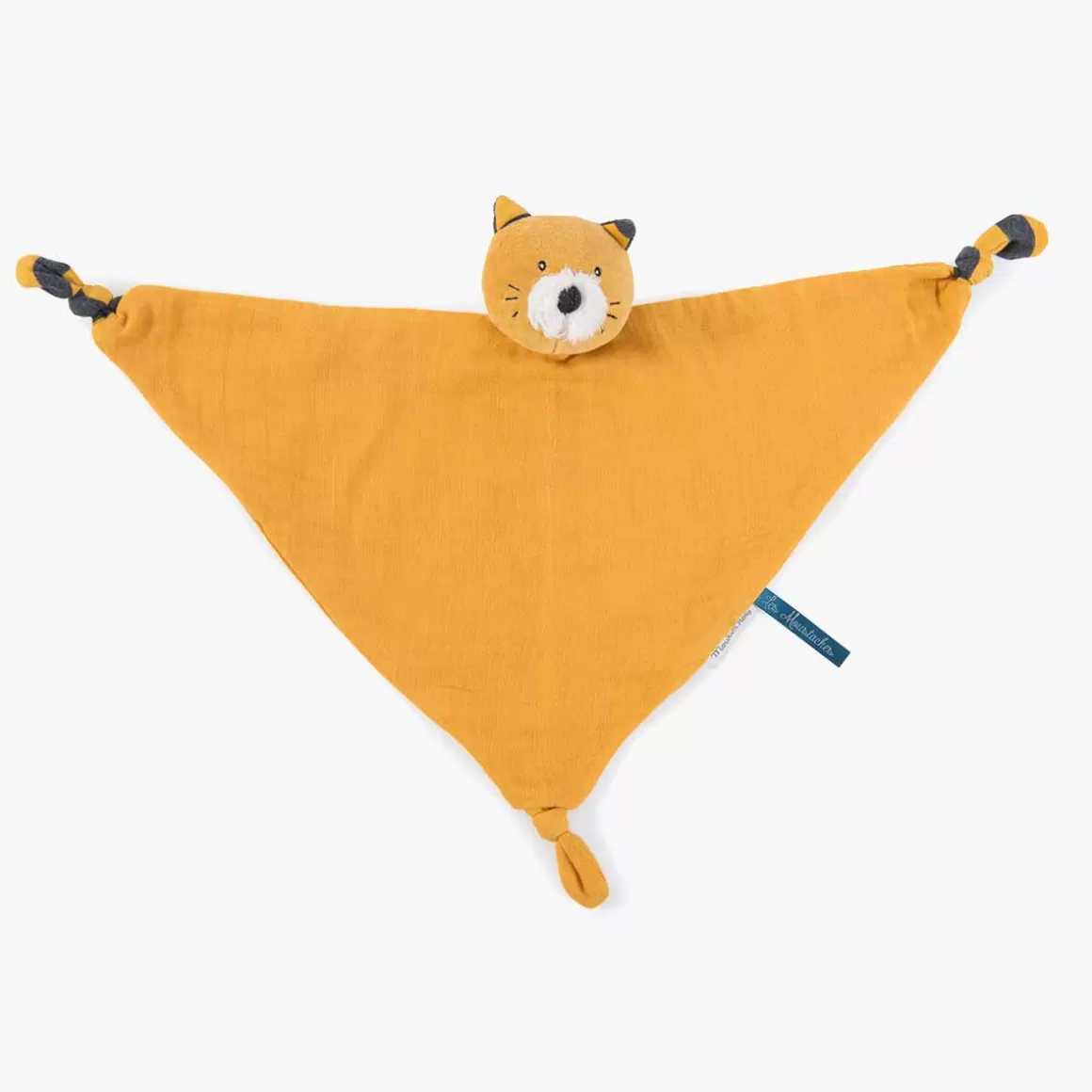 Moulin Roty Doudou lange u00e0 broder chat moutarde Lulu Best Sale