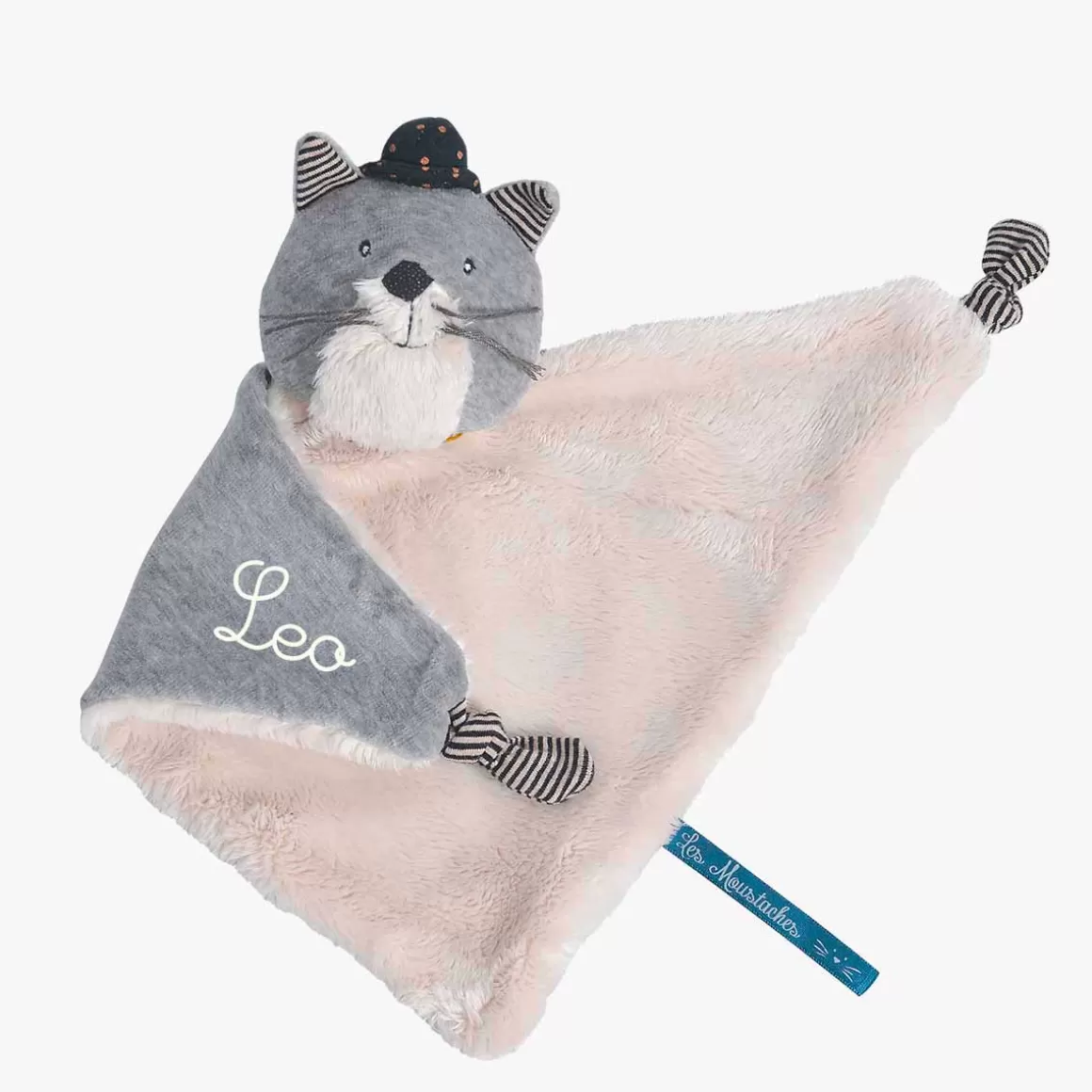 Moulin Roty Doudou u00e0 broder chat gris clair Fernand Cheap