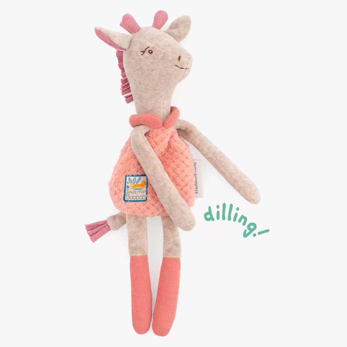 Moulin Roty Doudou-hochet Girafe Cheap