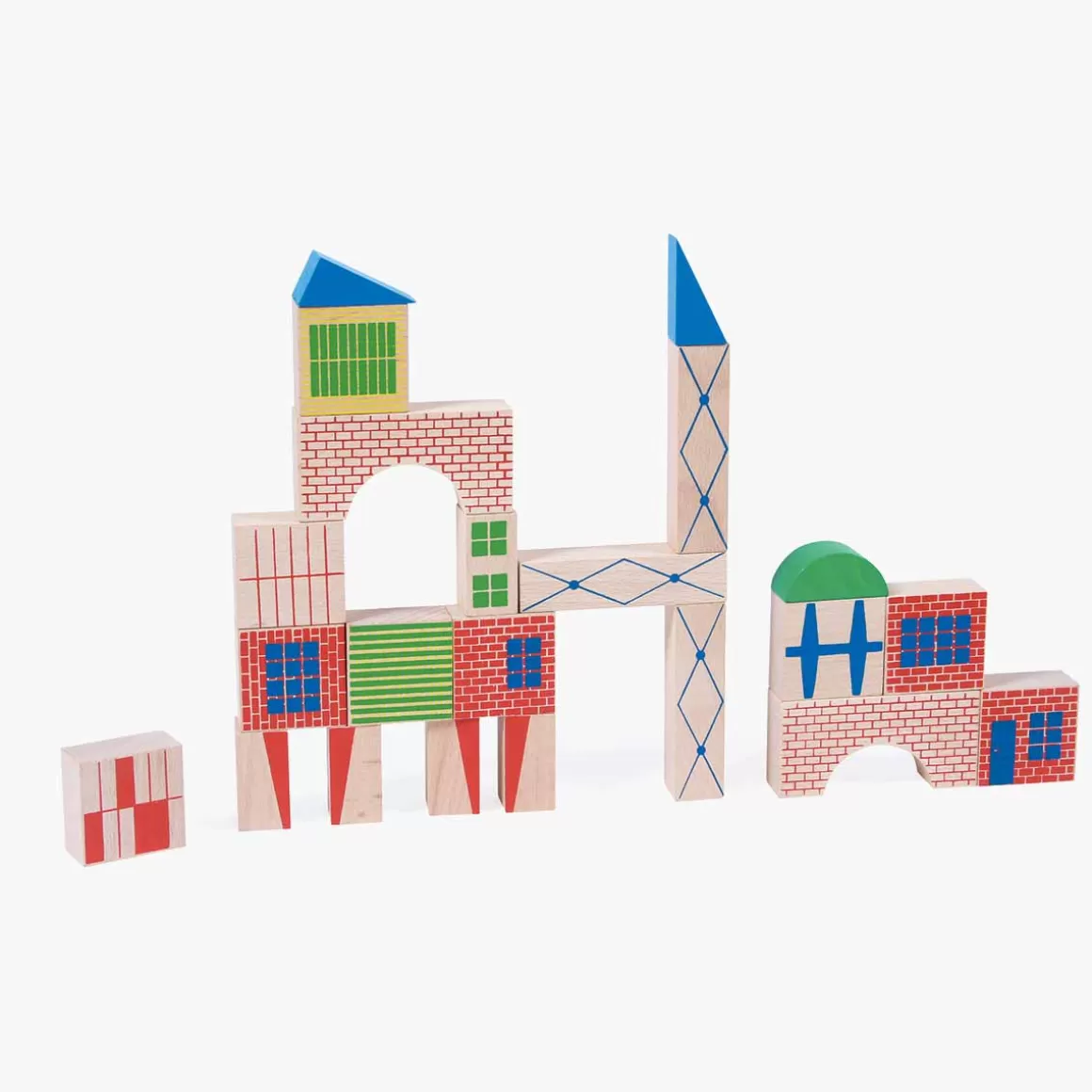 Moulin Roty Jeu de construction en bois Bloc Ville Cheap