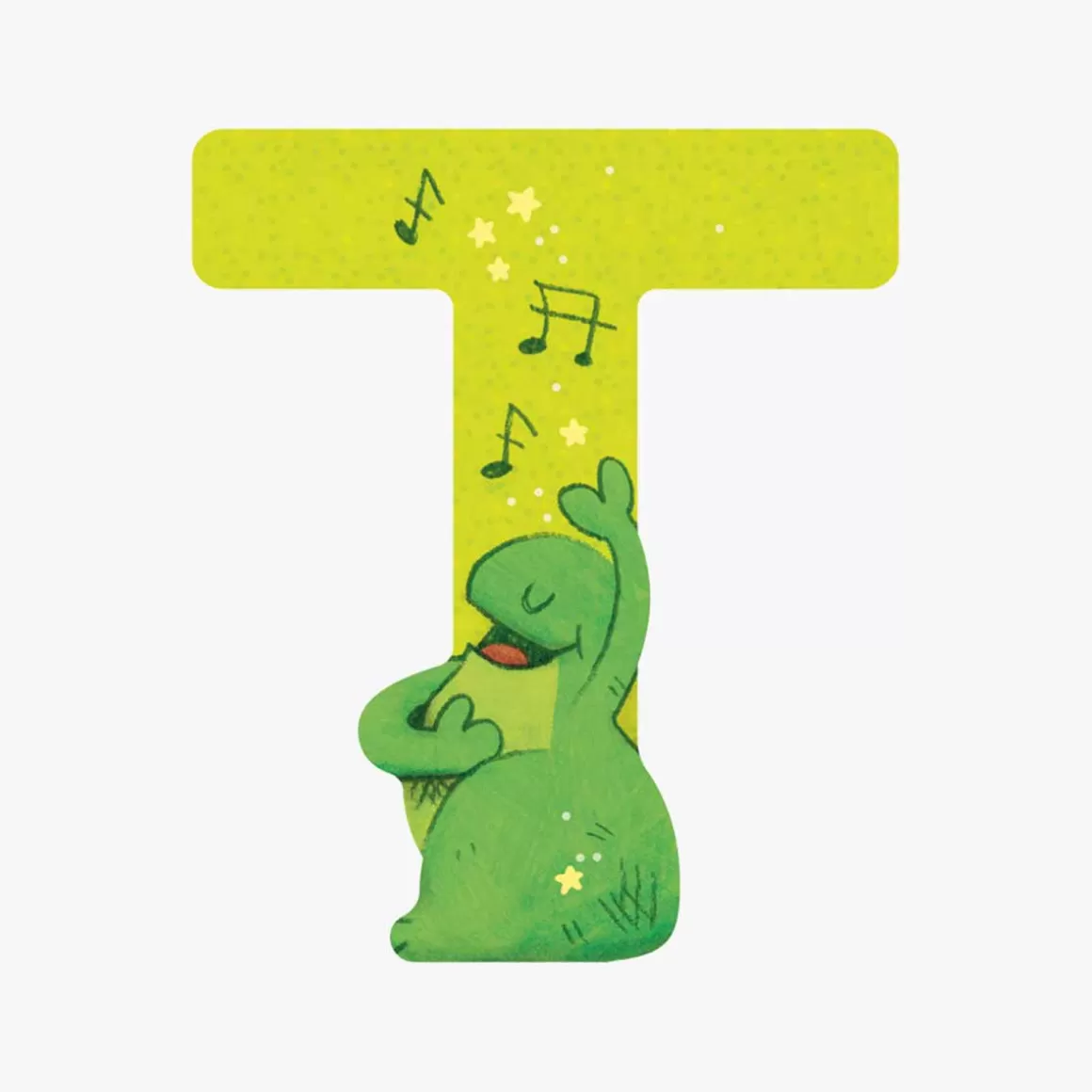 Moulin Roty Lettre bois T vert Discount