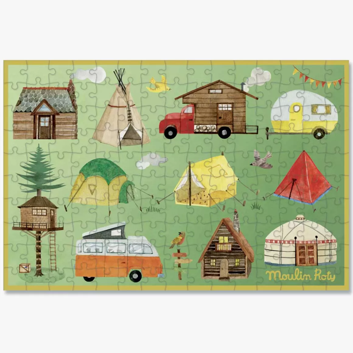 Moulin Roty Mini puzzle Une nuit en foru00eat 150 piu00e8ces Discount