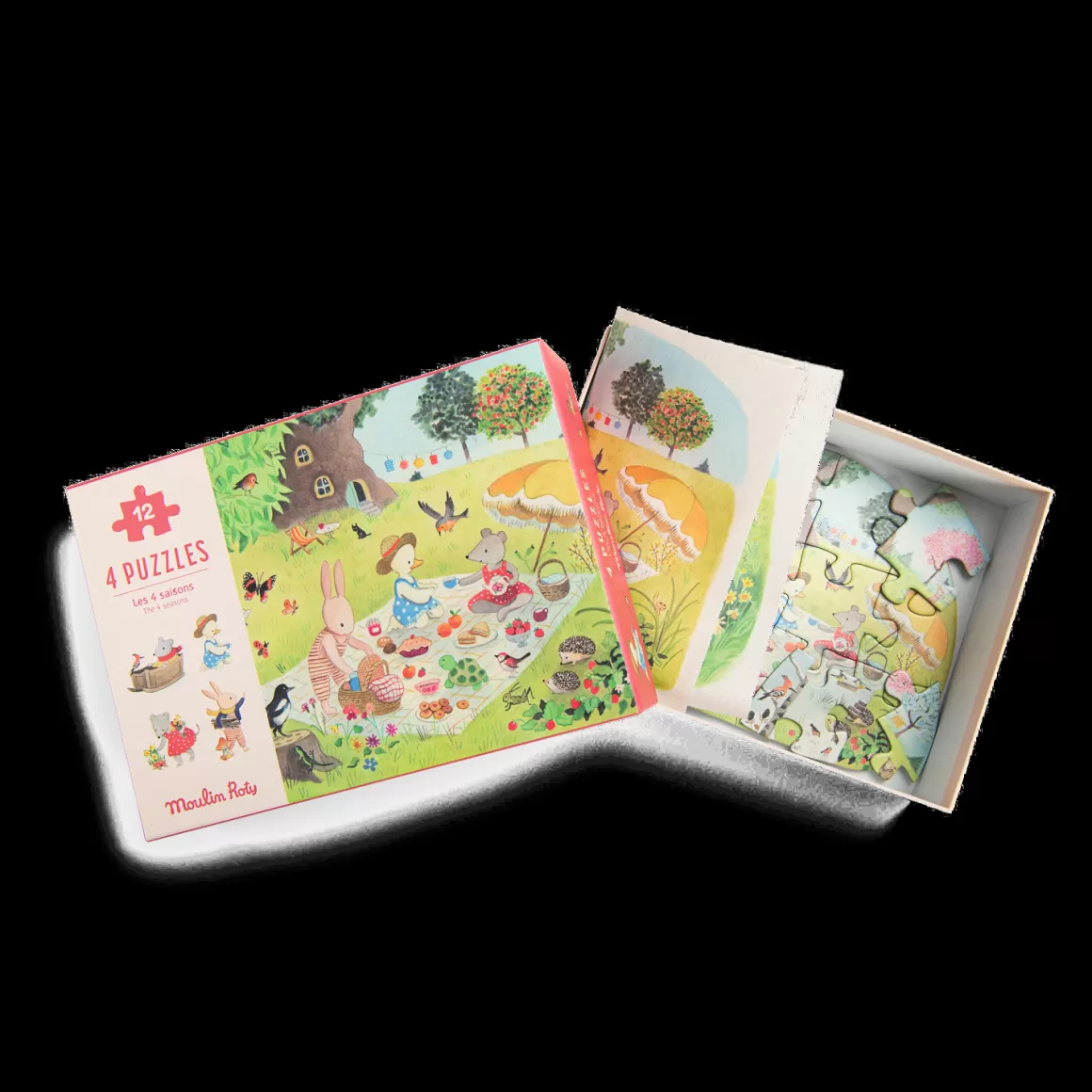 Moulin Roty 4 mini puzzles Des saisons 12 piu00e8ces Online