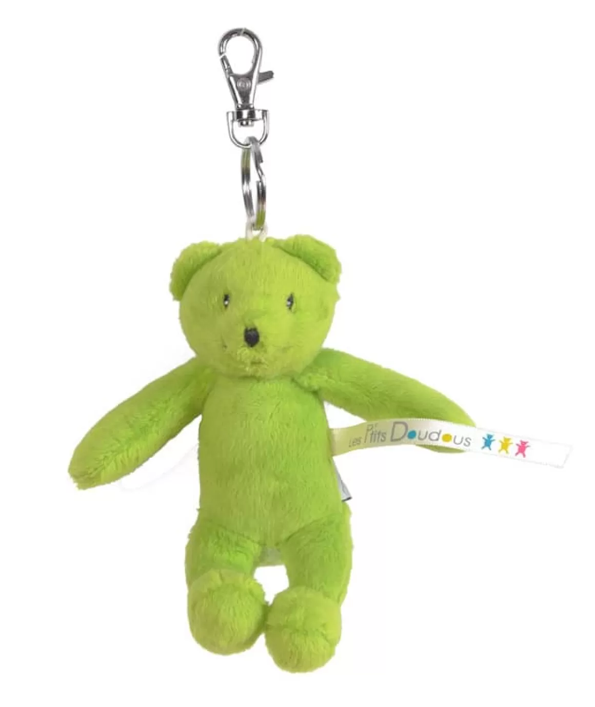 Moulin Roty Porte-clu00e9s ours vert Les P'tits Doudous de l'hu00f4pital Fashion