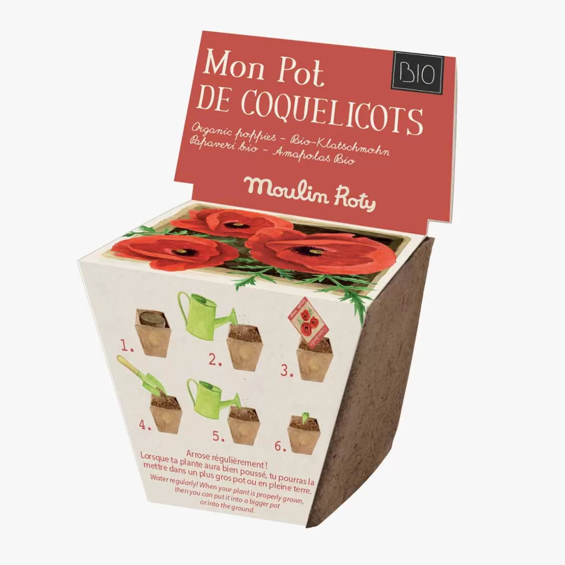 Moulin Roty Pot de graines Coquelicot Bio Sale