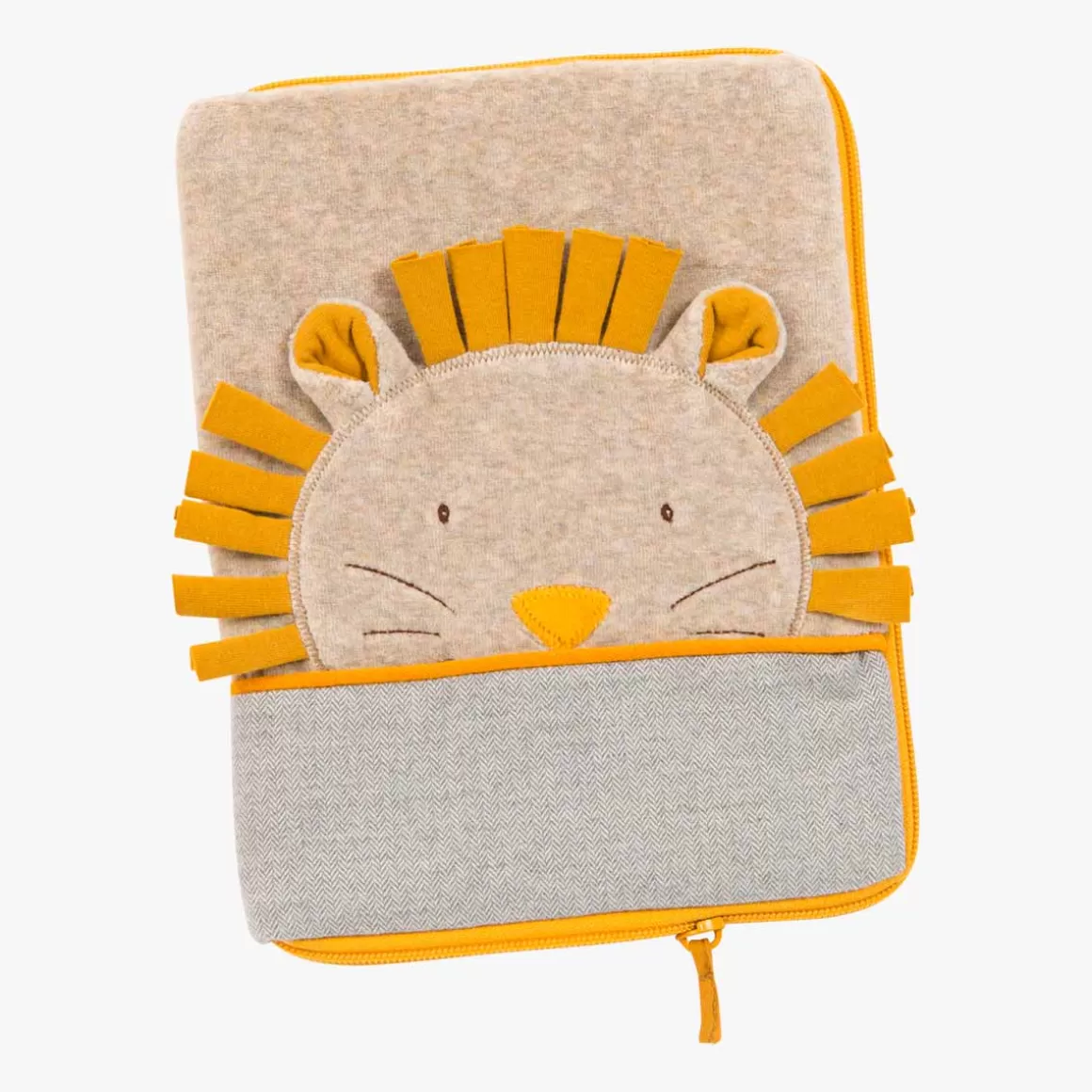 Moulin Roty Protu00e8ge carnet de santu00e9 u00e0 broder tu00eate lion Flash Sale