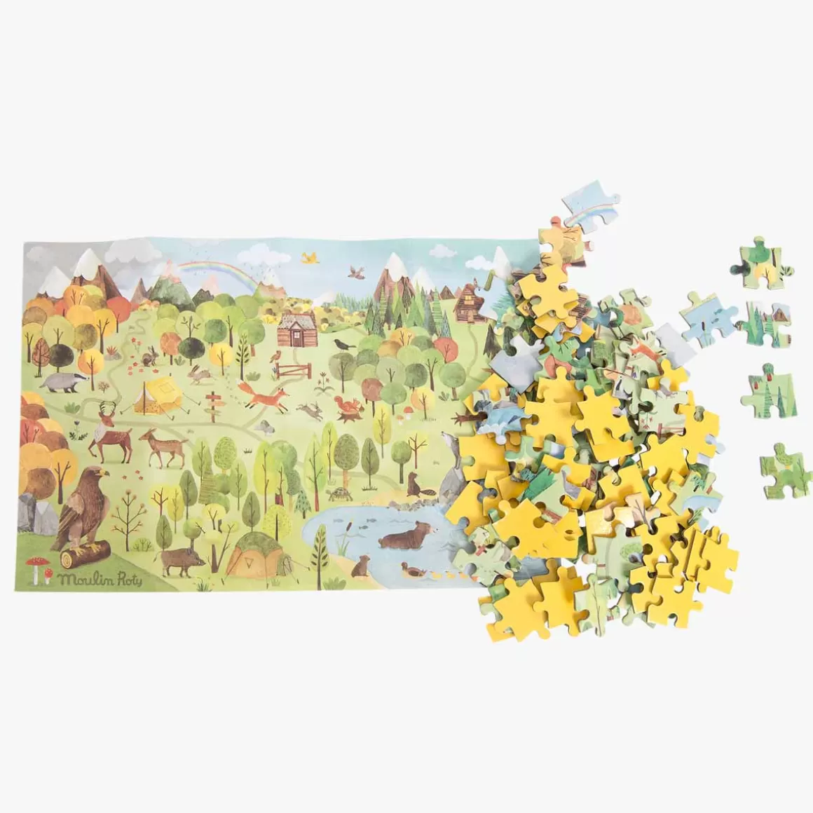 Moulin Roty Puzzle La Foru00eat 96 piu00e8ces Discount